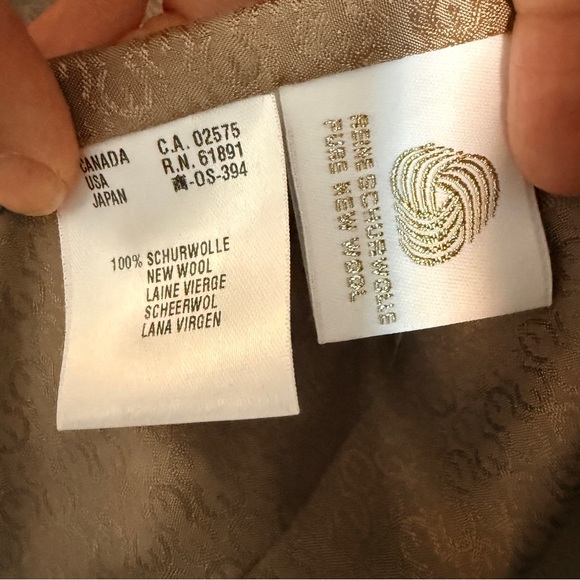 Escada Ermenegildo Zegna Beige Pinstripe Blazer - Picture 10 of 13